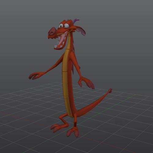 Mushu A-Pose preview image